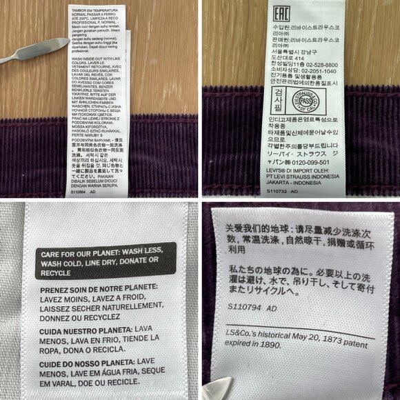 Levi’s Skirt Women 30 Waist Plum Perfect Purple Corduroy Icon  A46940031 - Picture 10 of 13